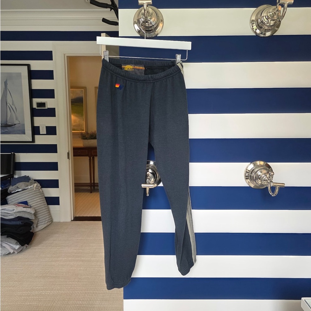 Aviator Nation Gray Track Pants with Tailored Look